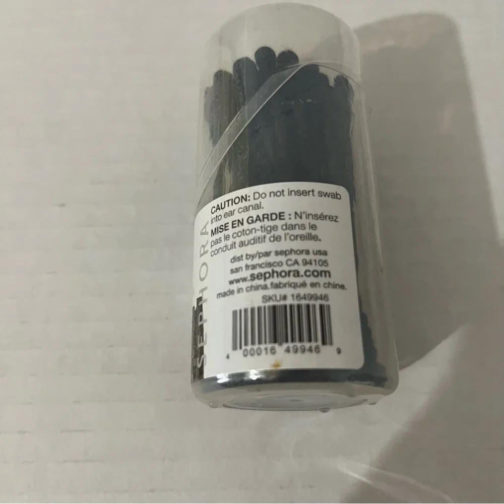 Sephora Black Swab Set Charcoal detox 30 swabs New